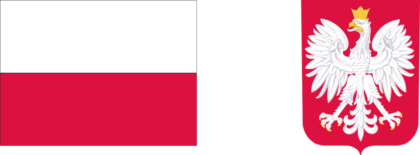 a red and white square